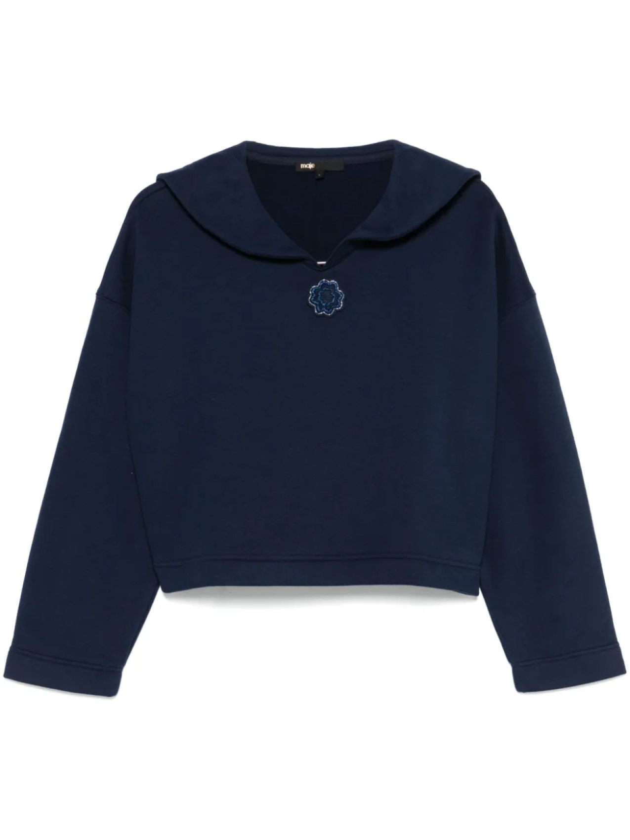 Толстовка Maje с цветочной брошью, синий
Толстовка Maje с цветочной брошью, синий