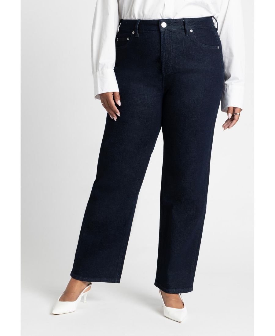 Женские джинсы прямого кроя Naomi Comfort Stretch ELOQUII, True dark rinse denim
Женские джинсы прямого кроя Naomi Comfort Stretch ELOQUII, True dark rinse denim