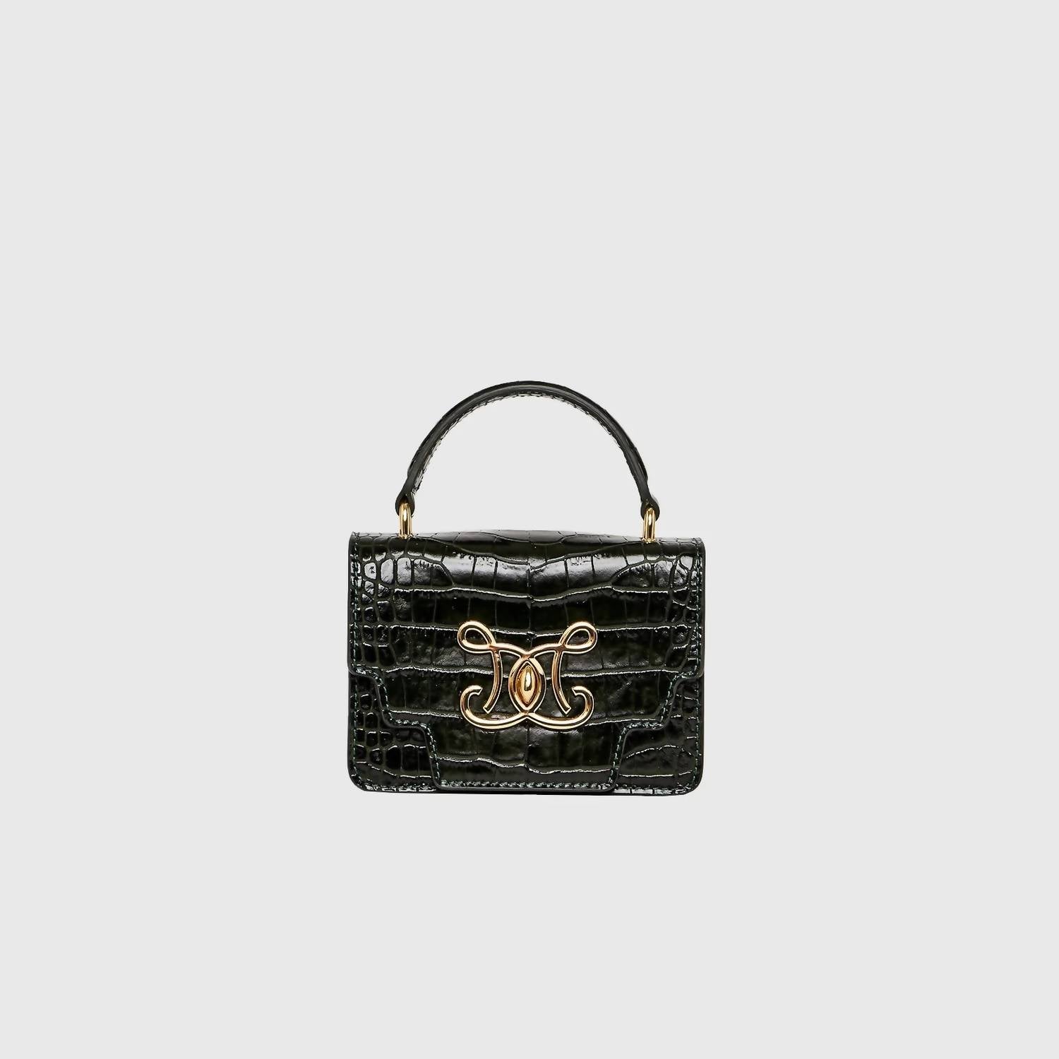 De Marquet Женская мини-сумочка Minibox из искусственной крокодиловой кожи, цвет «Оникс черный»
De Marquet Женская мини-сумочка Minibox из искусственной крокодиловой кожи, цвет «Оникс черный»