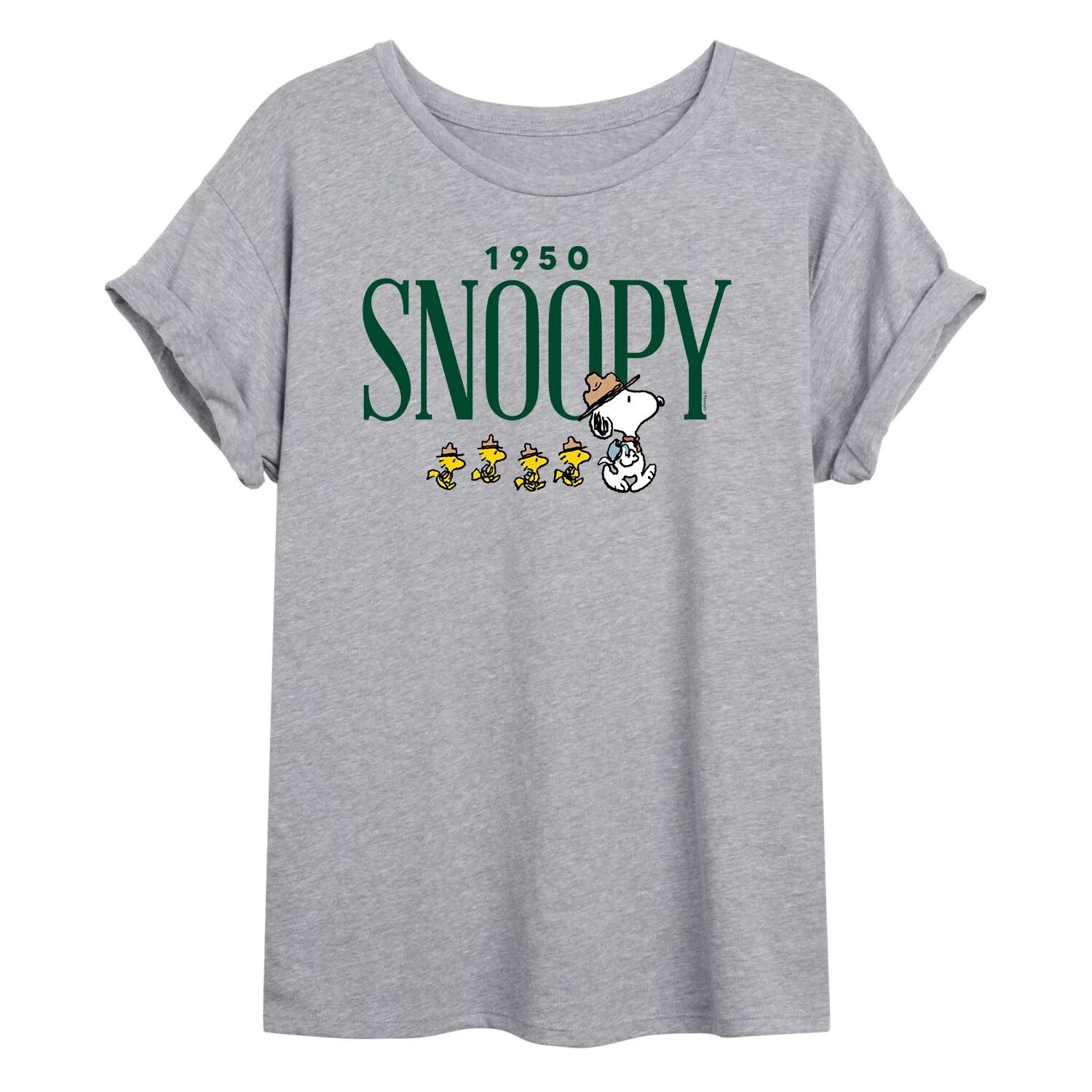 Juniors' Peanuts Camping "1950 Snoopy: футболка большого размера с рисунком Licensed Character