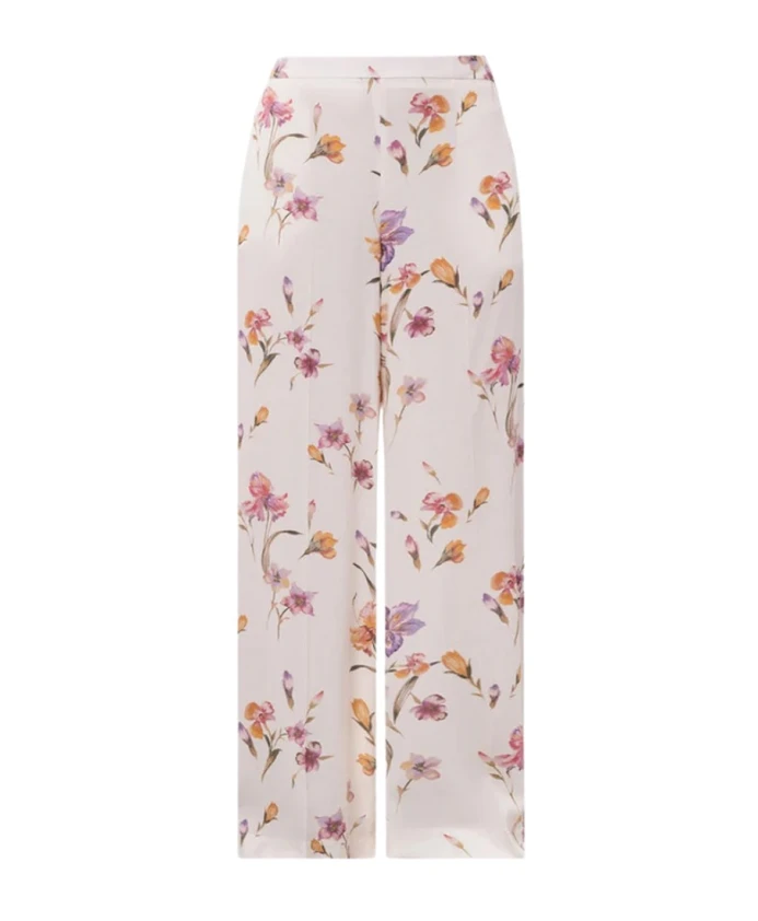 Широкие брюки с цветочным принтом Twinset, белый
Широкие брюки с цветочным принтом Twinset, белый