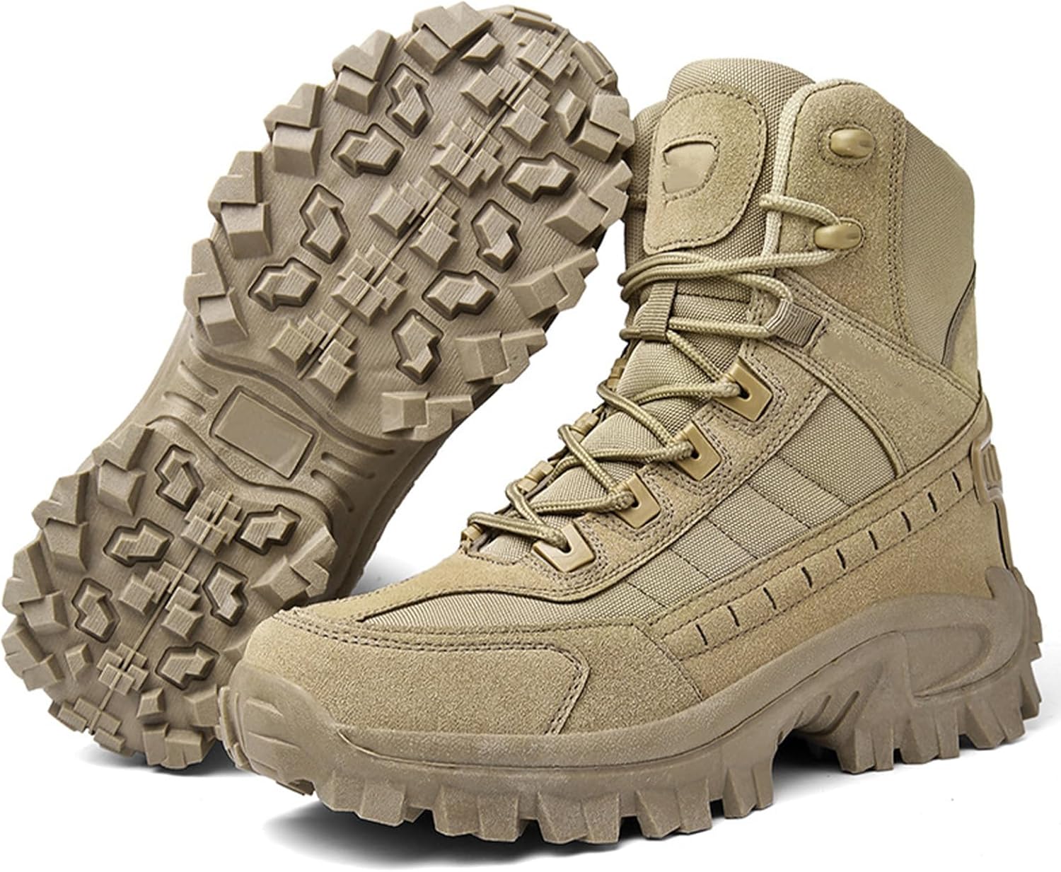 Мужские легкие тактические походные и ботинки с боковой молнией - водонепроницаемые ботинки из ПУ с противоскользящей подошвой True Beauty Glow, хаки
Мужские легкие тактические походные и ботинки с боковой молнией - водонепроницаемые ботинки из ПУ с противоскользящей подошвой True Beauty Glow, хаки