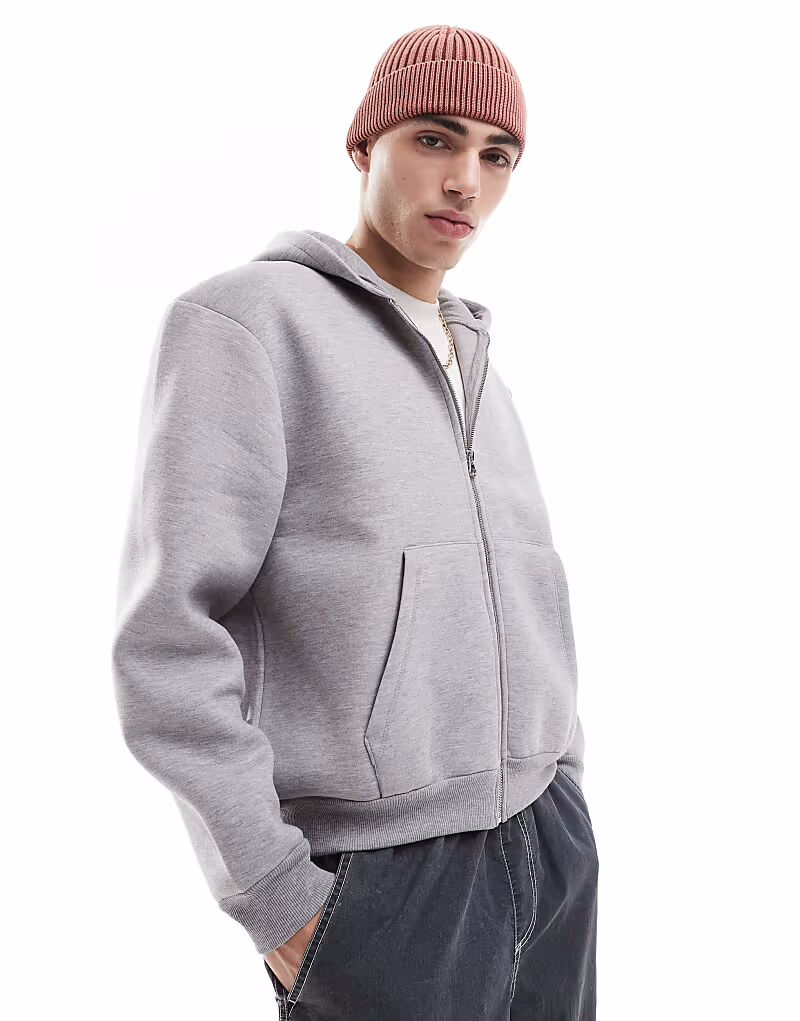 Плотная свободная толстовка с капюшоном на молнии из ткани в стиле «дайвинг» серого цвета Asos Design
Плотная свободная толстовка с капюшоном на молнии из ткани в стиле «дайвинг» серого цвета Asos Design