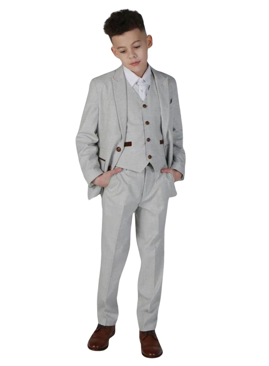 Марк - Костюм-тройка из твида в клетку Paul Andrew, кремовый
Марк - Костюм-тройка из твида в клетку Paul Andrew, кремовый