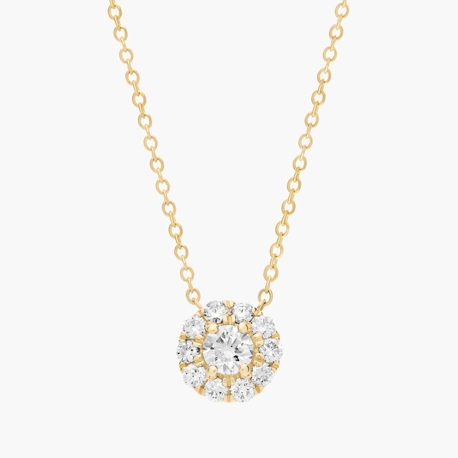 Подвеска с выращенным в лаборатории бриллиантом Halo из желтого золота 14 карат (3/4 карата, два карата - FG / VS2-SI1) Blue Nile
Подвеска с выращенным в лаборатории бриллиантом Halo из желтого золота 14 карат (3/4 карата, два карата - FG / VS2-SI1) Blue Nile