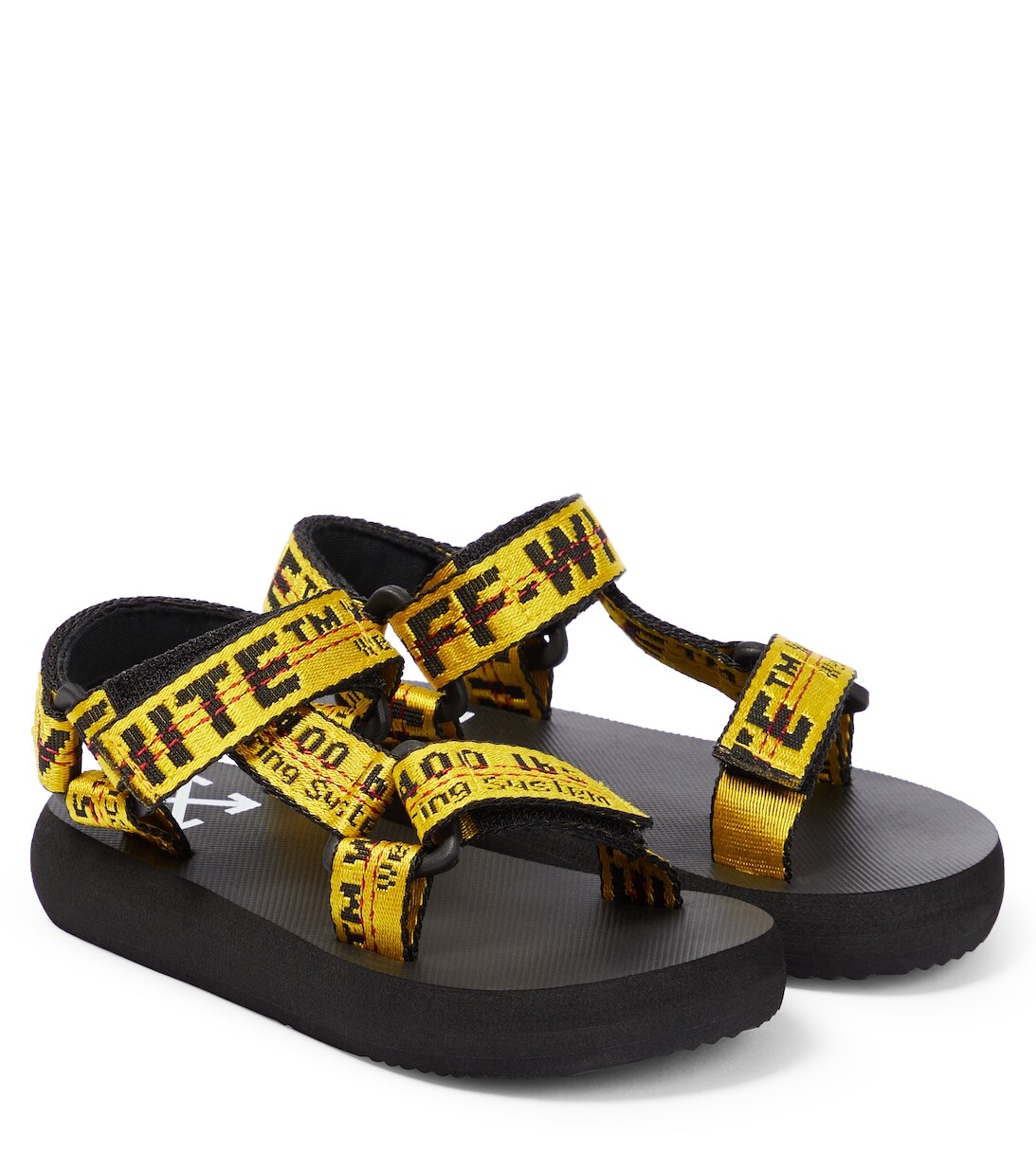 Жаккардовые сандалии с логотипом Off-White, белый
Жаккардовые сандалии с логотипом Off-White, белый