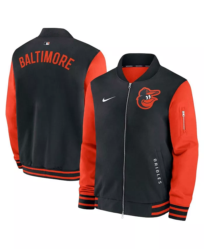 Мужская черно-оранжевая бомбер-куртка с полной застежкой-молнией Baltimore Orioles Authentic Collection Dugout Nike
Мужская черно-оранжевая бомбер-куртка с полной застежкой-молнией Baltimore Orioles Authentic Collection Dugout Nike