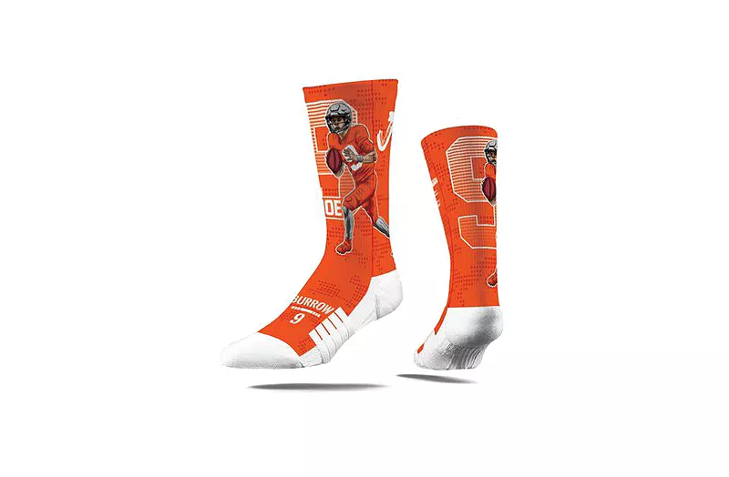 Носки Strideline Cincinnati Bengals Joe Burrow Action
Носки Strideline Cincinnati Bengals Joe Burrow Action