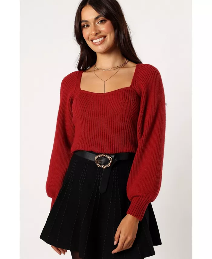 Женский трикотажный свитер Gia с вырезом в форме сердца и рукавами-колокольчиками Petal and Pup, фиолетовый
Женский трикотажный свитер Gia с вырезом в форме сердца и рукавами-колокольчиками Petal and Pup, фиолетовый