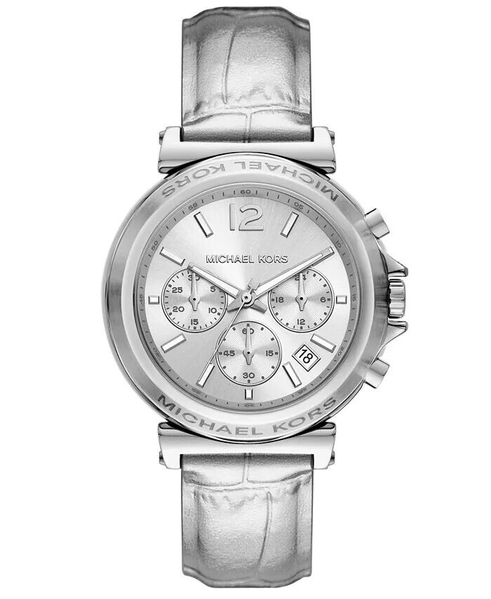 Женские кожаные часы Maren с хронографом, серебристый металлик, 40 мм Michael Kors, серебро
Женские кожаные часы Maren с хронографом, серебристый металлик, 40 мм Michael Kors, серебро