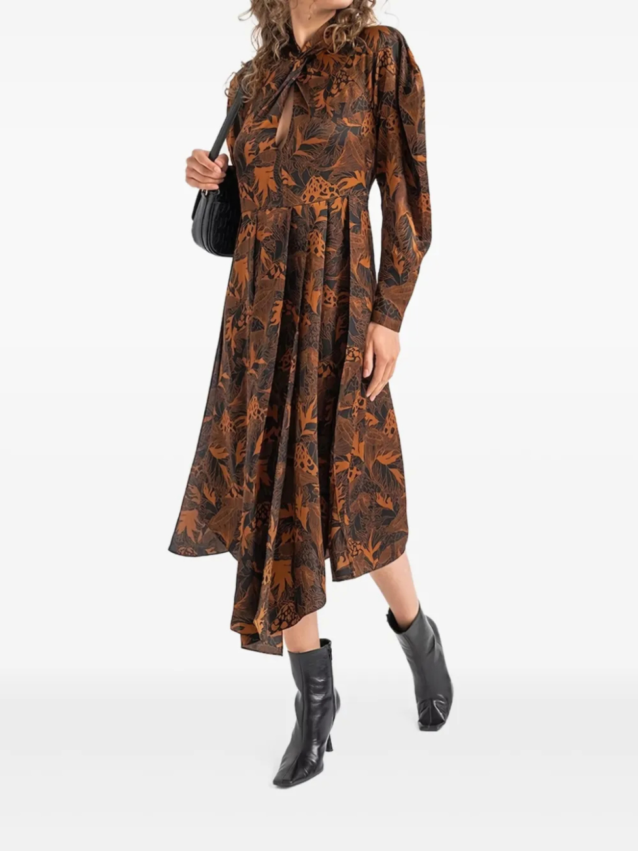 Платье с цветочным принтом BOSS, коричневый
Платье с цветочным принтом BOSS, коричневый