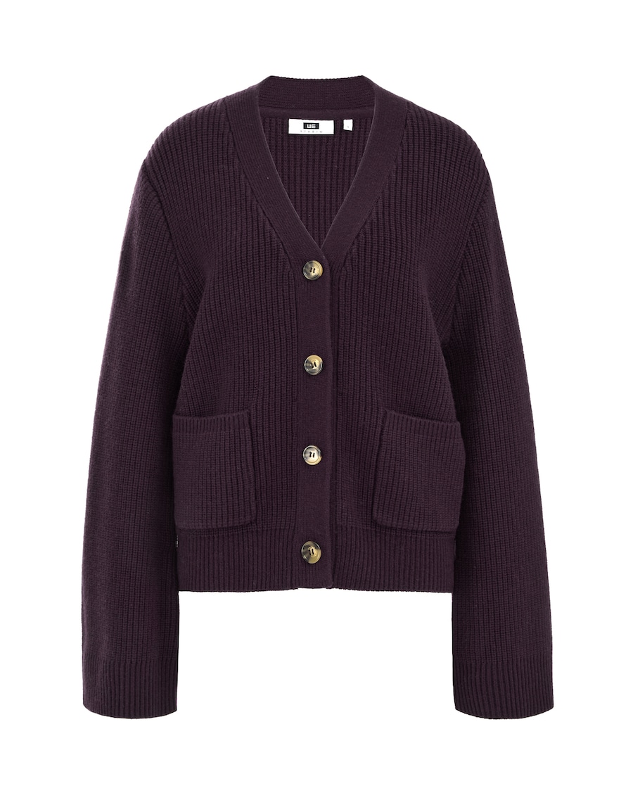 Вязаный кардиган WE Studio, баклажановый
Вязаный кардиган WE Studio, баклажановый