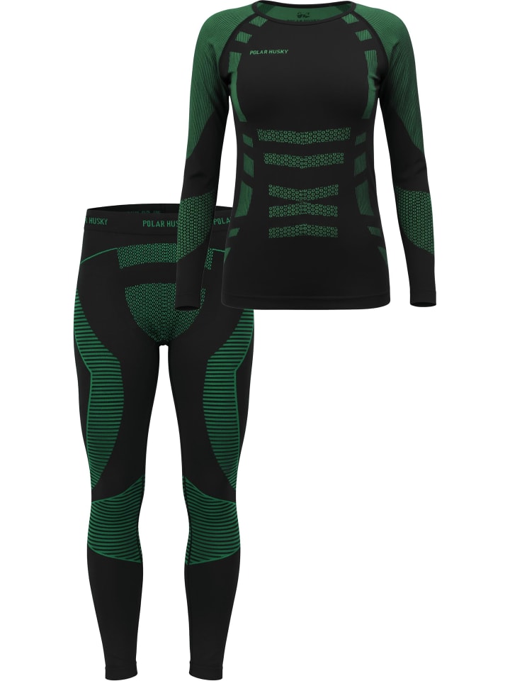 Normani Функциональный комплект нижнего белья: рубашка + брюки, унисекс, зелено-черный
Normani Функциональный комплект нижнего белья: рубашка + брюки, унисекс, зелено-черный