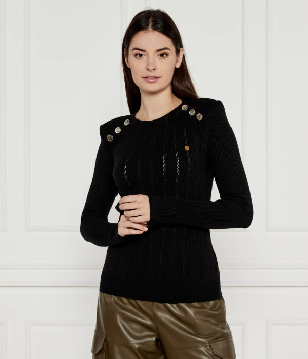 Джемпер женский Aeronautica Militare с декором плеч, черный
Джемпер женский Aeronautica Militare с декором плеч, черный