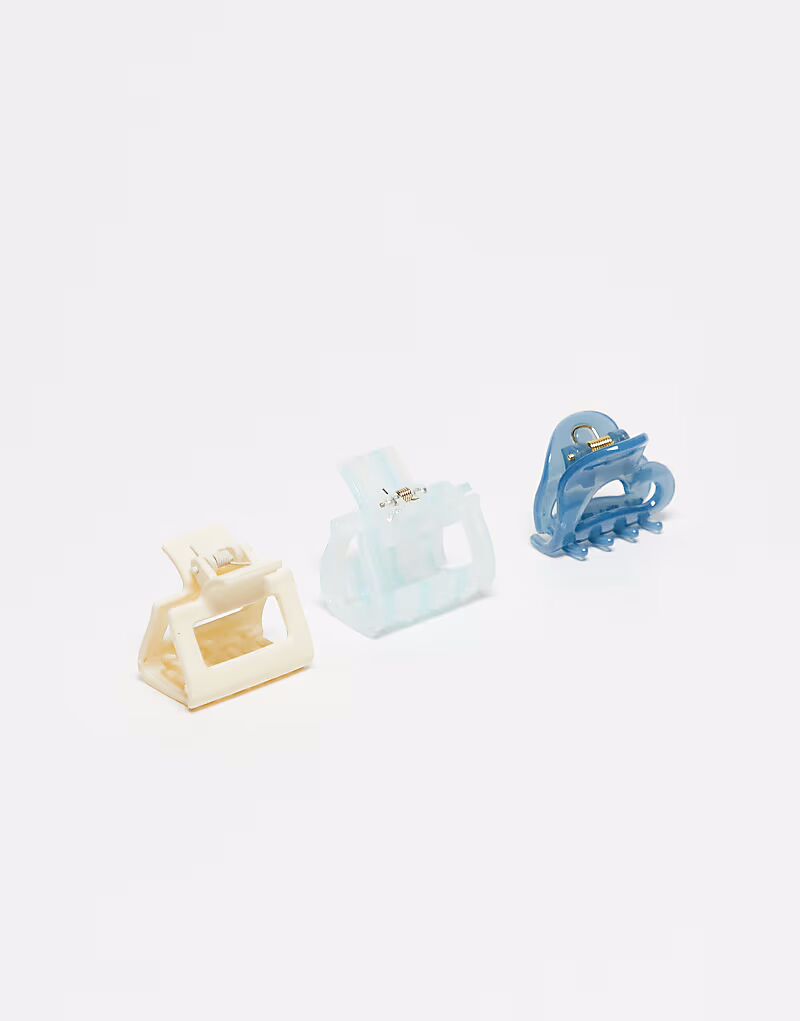 Набор из 3 мини-заколок-крабков из смолы, синего цвета Accessorize
Набор из 3 мини-заколок-крабков из смолы, синего цвета Accessorize