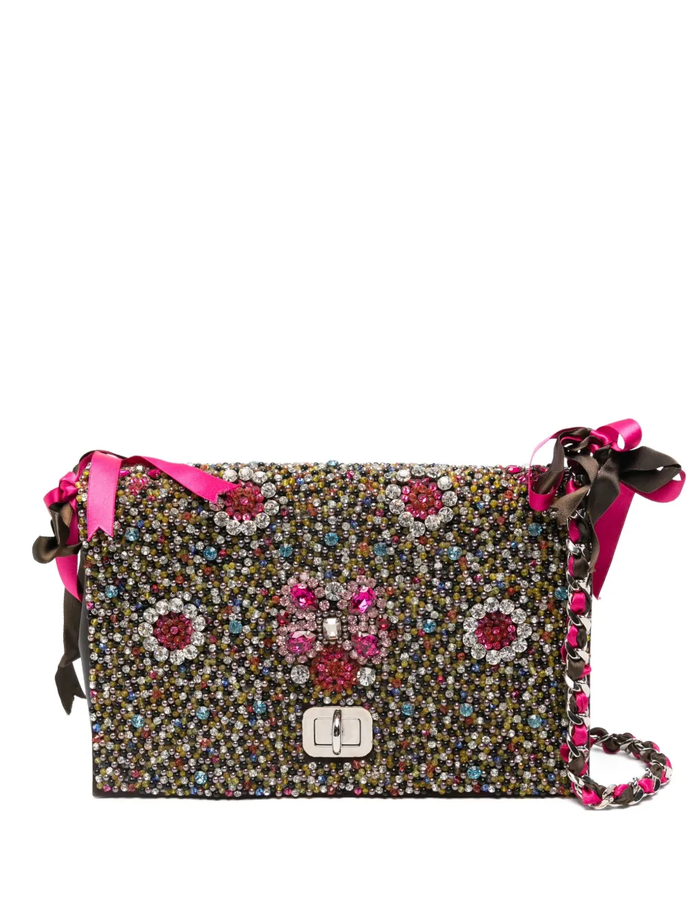 Сумка на плечо с кристаллами Le Silla, коричневый
Сумка на плечо с кристаллами Le Silla, коричневый