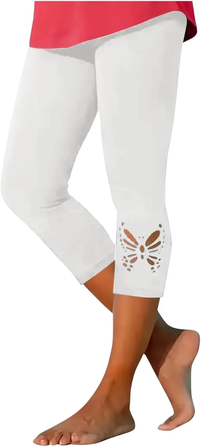 Капри-легинсы для женщин лето 2025 Casual High Waist с принтом бабочки
Капри-легинсы для женщин лето 2025 Casual High Waist с принтом бабочки