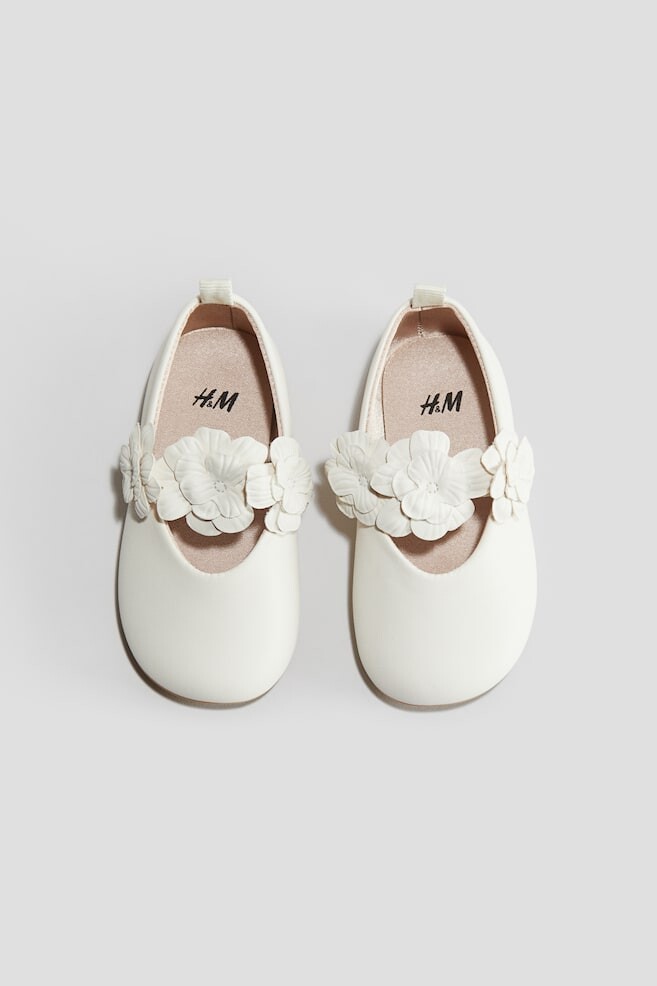 Балетки с аппликацией H&M, белый
Балетки с аппликацией H&M, белый