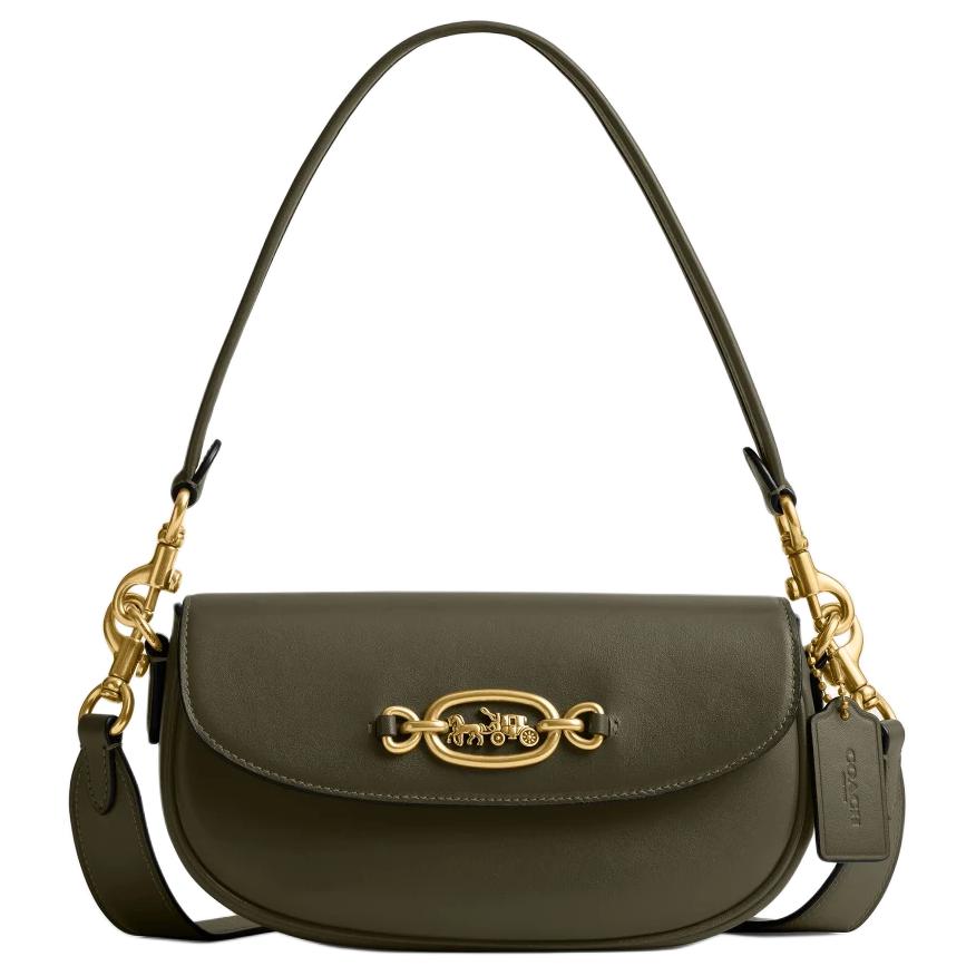 COACH Кожаная перчатка Седловая сумка через плечо Женская оливково-зеленая
COACH Кожаная перчатка Седловая сумка через плечо Женская оливково-зеленая