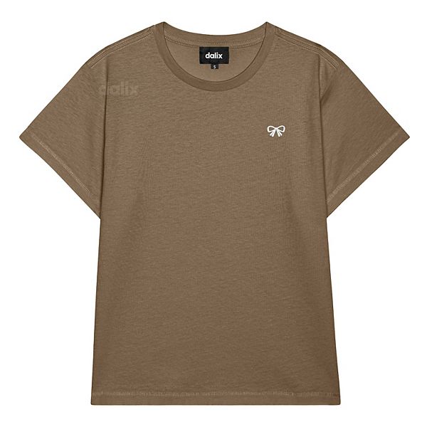 Женская футболка с бантом, легкая, с высокой талией Dalix, Latte, Коричневый, Женская футболка с бантом, легкая, с высокой талией Dalix, Latte
Женская футболка с бантом, легкая, с высокой талией Dalix, Latte, Коричневый, Женская футболка с бантом, легкая, с высокой талией Dalix, Latte