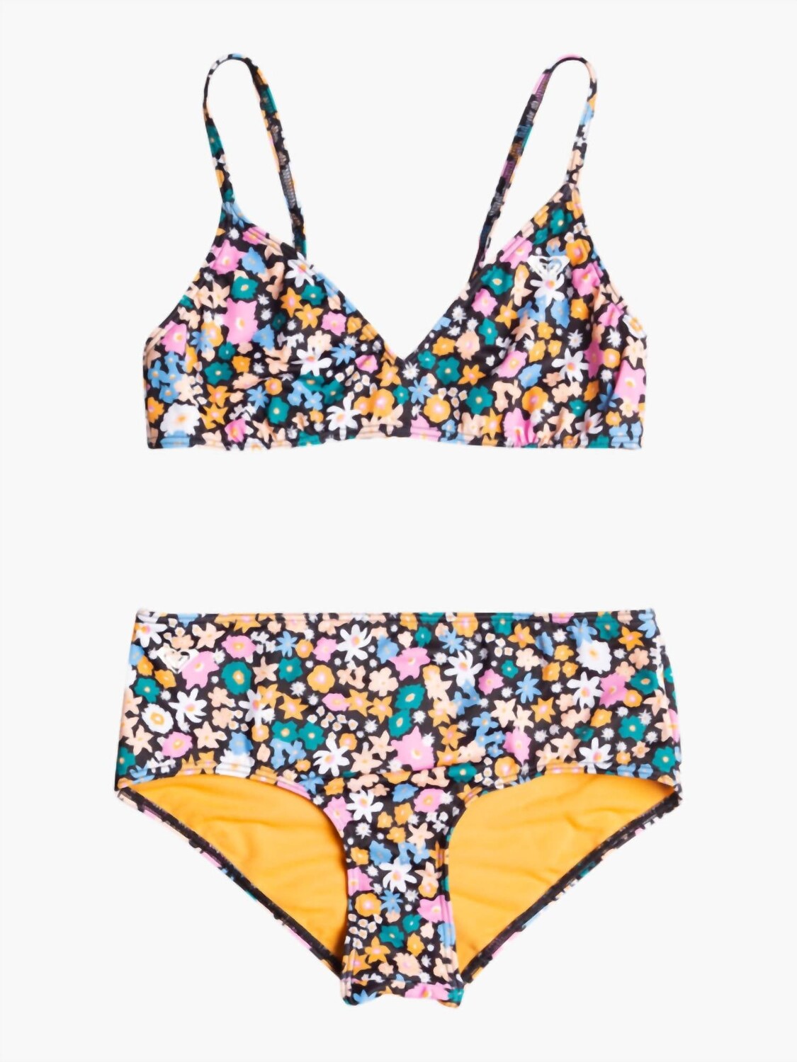 Разноцветный комплект бикини из двух частей с треугольными чашечками Active Joy для девочек 7–16 лет Roxy, мультиколор