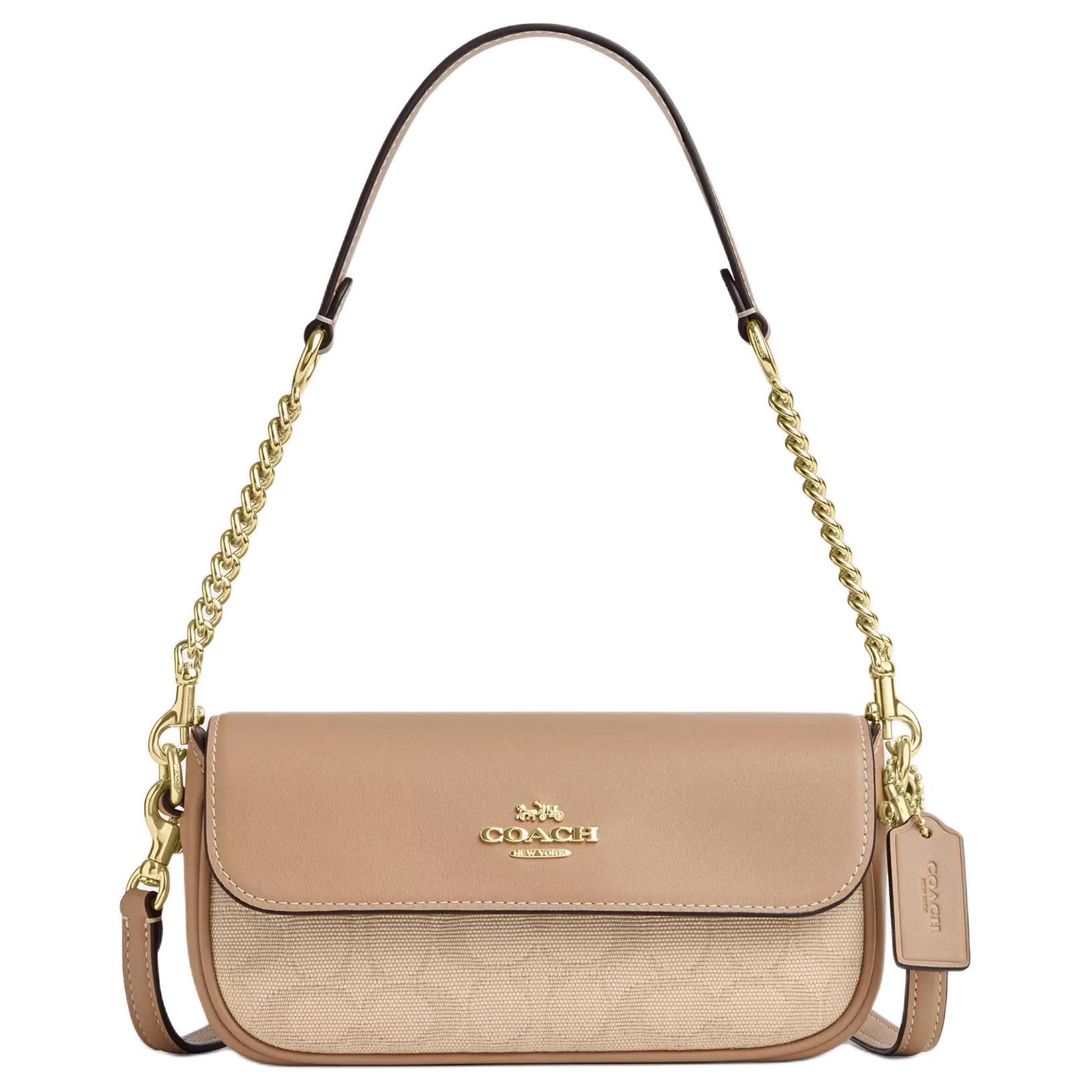 COACH Хейли малая женская сумка через плечо из лакированного холста с кожаными деталями натурального и коричневого цветов
COACH Хейли малая женская сумка через плечо из лакированного холста с кожаными деталями натурального и коричневого цветов