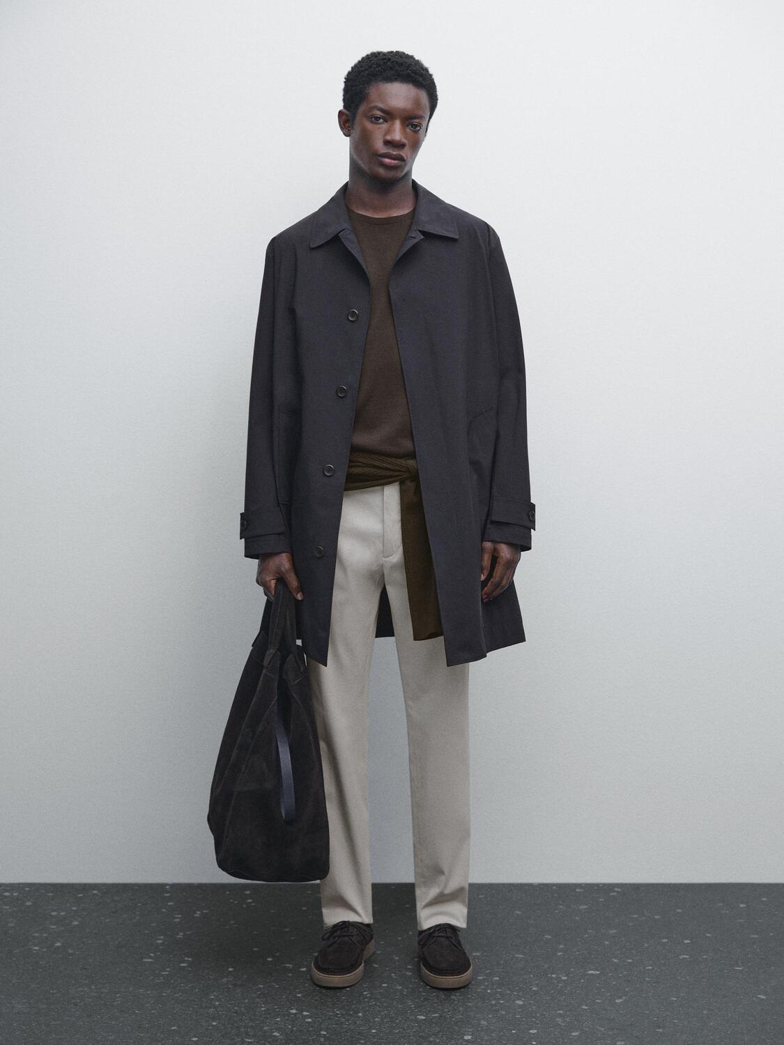 Узкие брюки из хлопковой смесовой ткани Massimo Dutti, Stone
Узкие брюки из хлопковой смесовой ткани Massimo Dutti, Stone