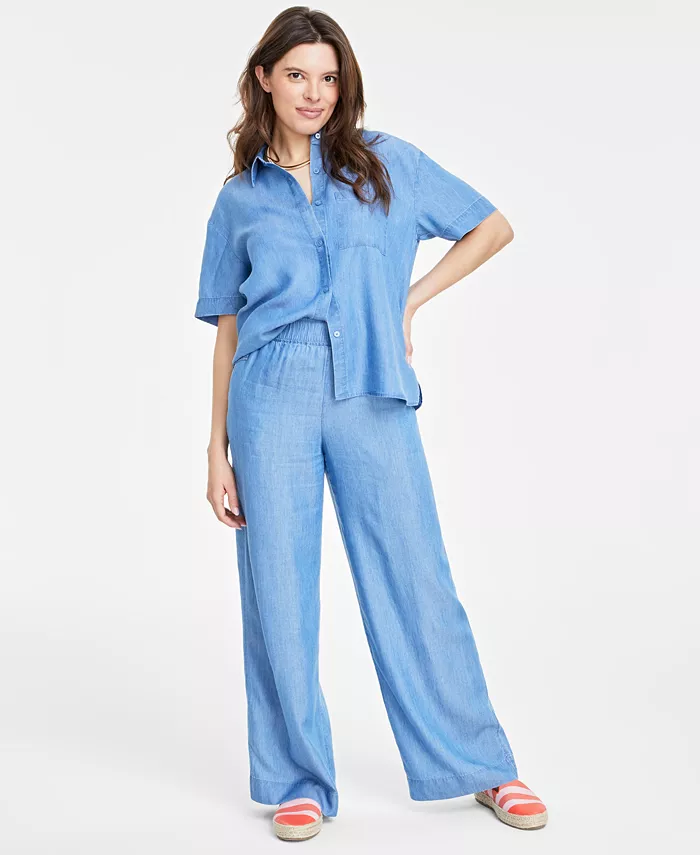 Женская рубашка на пуговицах On 34th, синий
Женская рубашка на пуговицах On 34th, синий