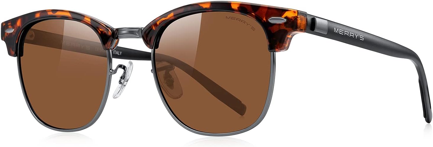 Солнцезащитные очки MERRY'S унисекс с поляризацией, алюминиевые, для мужчин и женщин, полуободковые, в стиле ретро, для вождения, Leopard Frame/Gray Bridge/Brown Lens
Солнцезащитные очки MERRY'S унисекс с поляризацией, алюминиевые, для мужчин и женщин, полуободковые, в стиле ретро, для вождения, Leopard Frame/Gray Bridge/Brown Lens