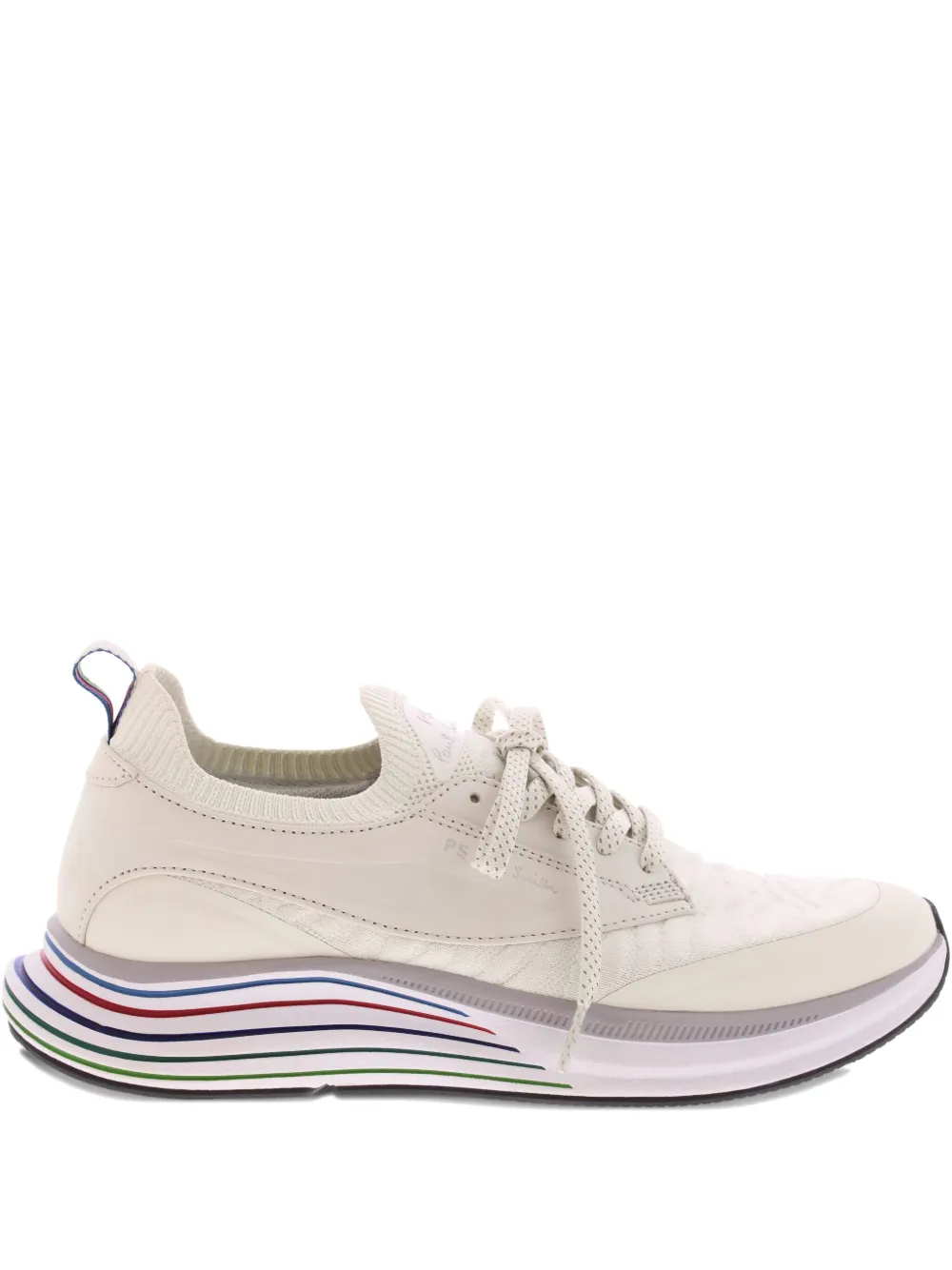 Кроссовки с полосатой подошвой и трикотажными вставками PS Paul Smith, белый
Кроссовки с полосатой подошвой и трикотажными вставками PS Paul Smith, белый