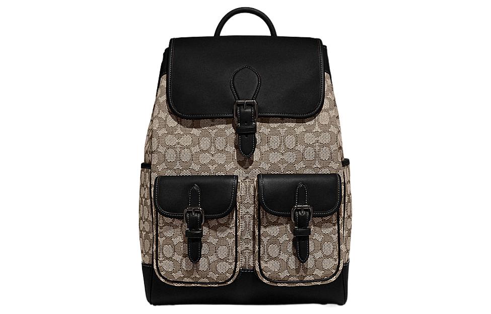 COACH Франки Ткань с кожаной сумка рюкзак с завязками большой мужской серый и черный
COACH Франки Ткань с кожаной сумка рюкзак с завязками большой мужской серый и черный