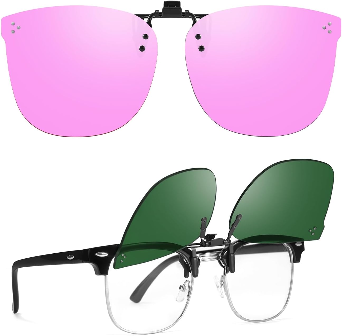 Солнцезащитные очки TJUTR увеличенного размера с поляризационными линзами, надеваемые поверх очков с диоптриями, с откидной металлической застежкой, с защитой от бликов и УФ-излучения, A2 Pink
Солнцезащитные очки TJUTR увеличенного размера с поляризационными линзами, надеваемые поверх очков с диоптриями, с откидной металлической застежкой, с защитой от бликов и УФ-излучения, A2 Pink