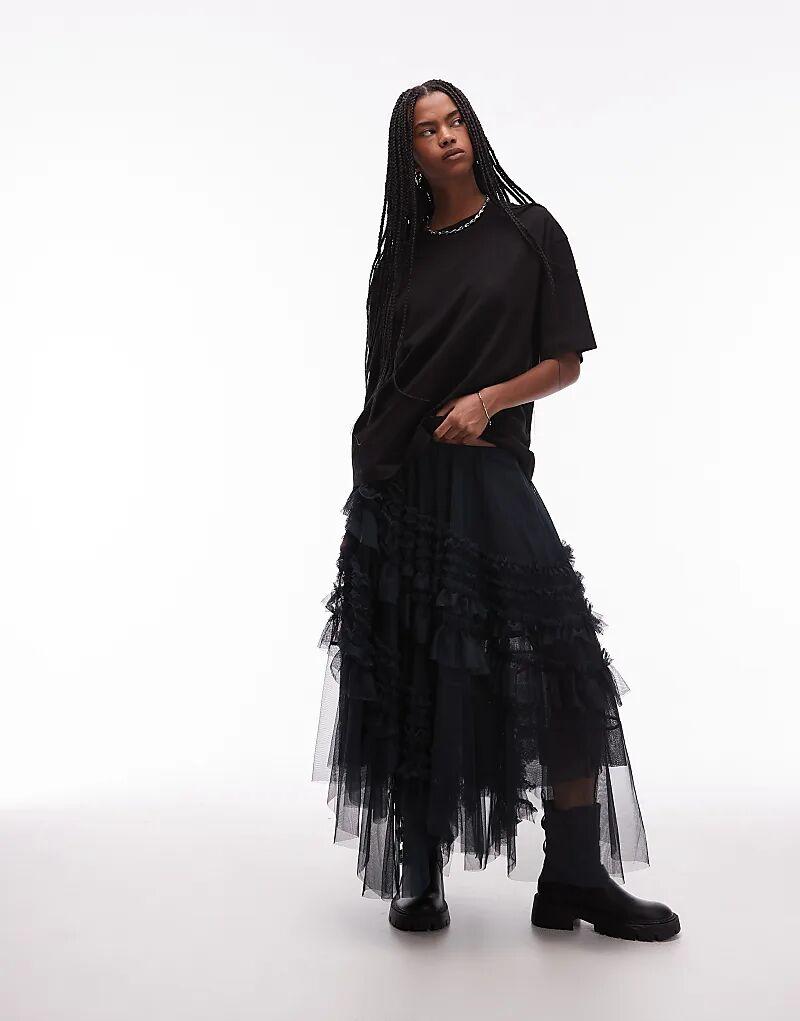 Юбка из тюля Allsaints Jen темно-синего цвета
Юбка из тюля Allsaints Jen темно-синего цвета