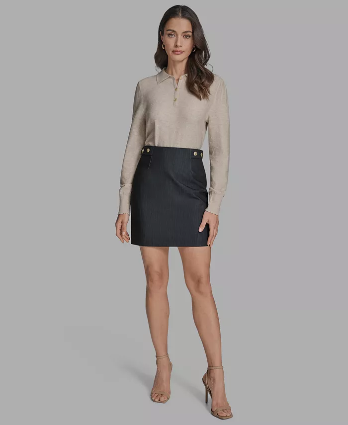 Женская джинсовая мини-юбка с хлястиком на талии BCBG, синий
Женская джинсовая мини-юбка с хлястиком на талии BCBG, синий