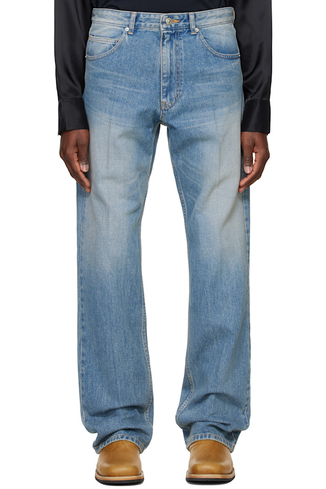 Прямые узкие джинсы с расклешенным низом System, синий
Прямые узкие джинсы с расклешенным низом System, синий