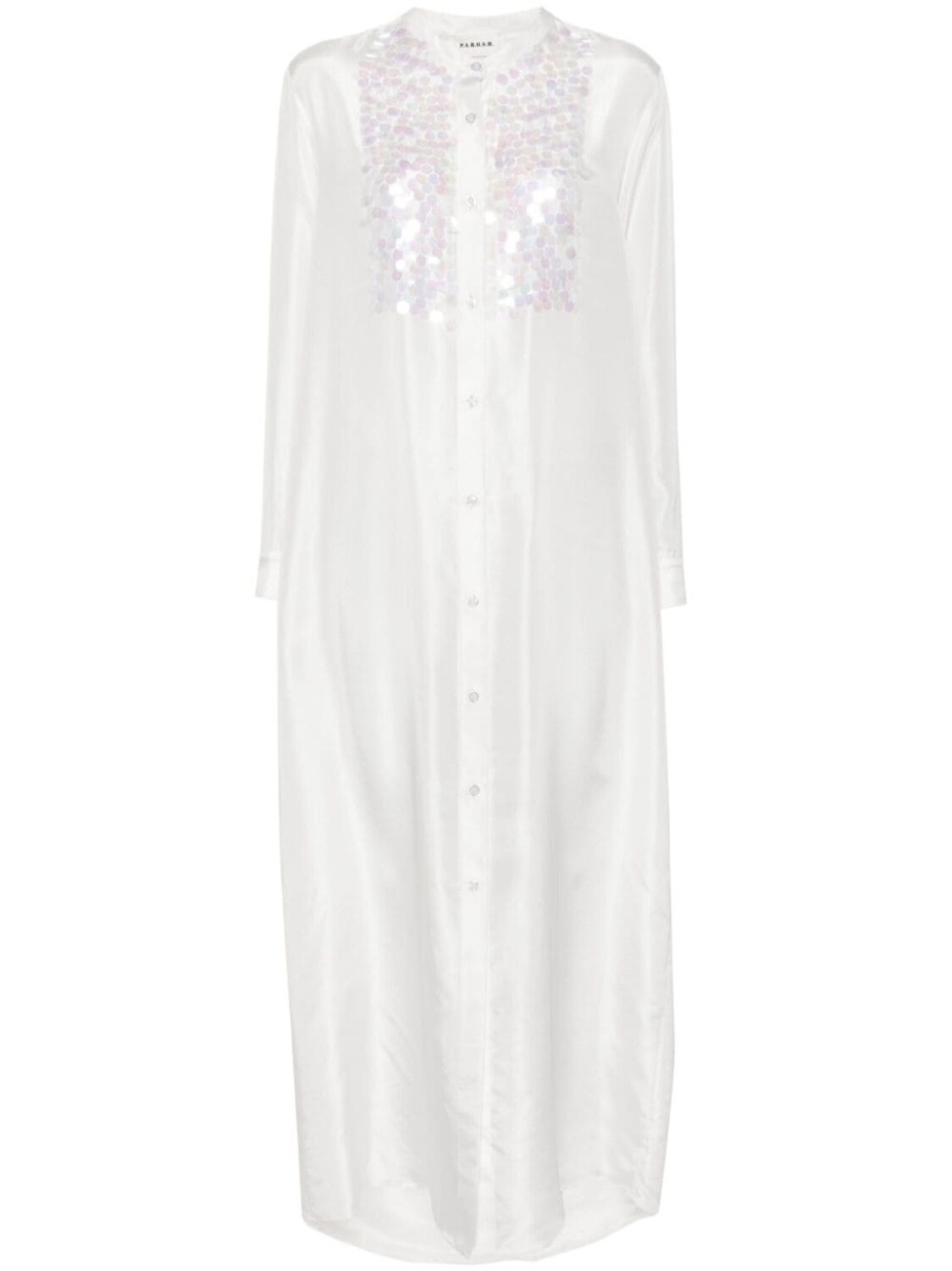 P.A.R.O.S.H. платье-рубашка с пайетками, белый
P.A.R.O.S.H. платье-рубашка с пайетками, белый
