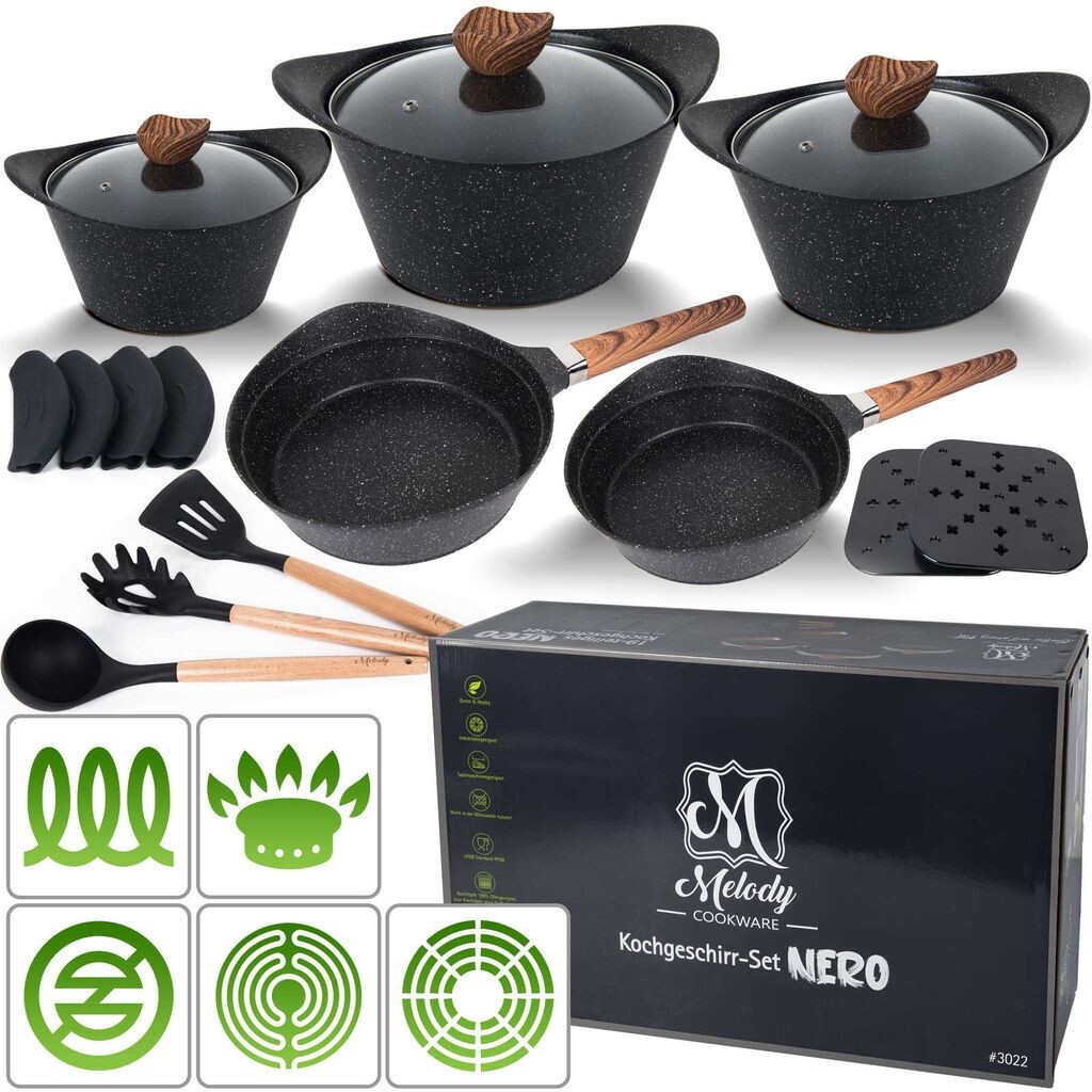 Набор кастрюль Melody Pot Nero с антипригарным покрытием Alugus Набор кастрюль Кастрюли Сковороды 19 предметов #3022
Набор кастрюль Melody Pot Nero с антипригарным покрытием Alugus Набор кастрюль Кастрюли Сковороды 19 предметов #3022