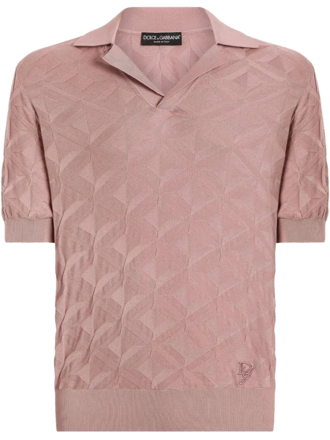 Рубашка поло с вышитым логотипом Dolce & Gabbana, розовый
Рубашка поло с вышитым логотипом Dolce & Gabbana, розовый