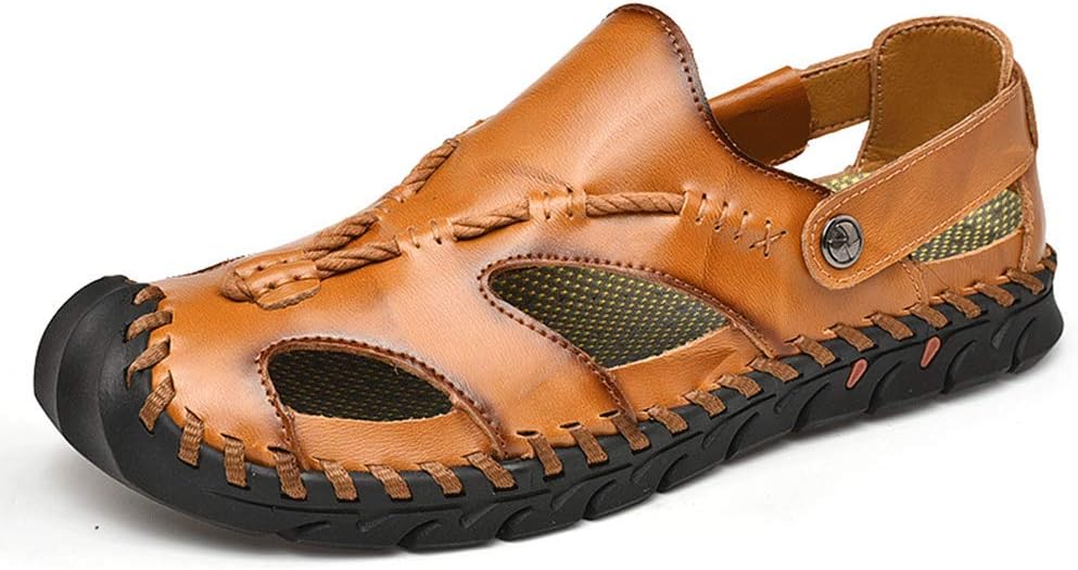 Мужские кожаные водонепроницаемые сандалии YONGJIA с закрытым носком для отдыха, походов и пляжа, коричневый
Мужские кожаные водонепроницаемые сандалии YONGJIA с закрытым носком для отдыха, походов и пляжа, коричневый