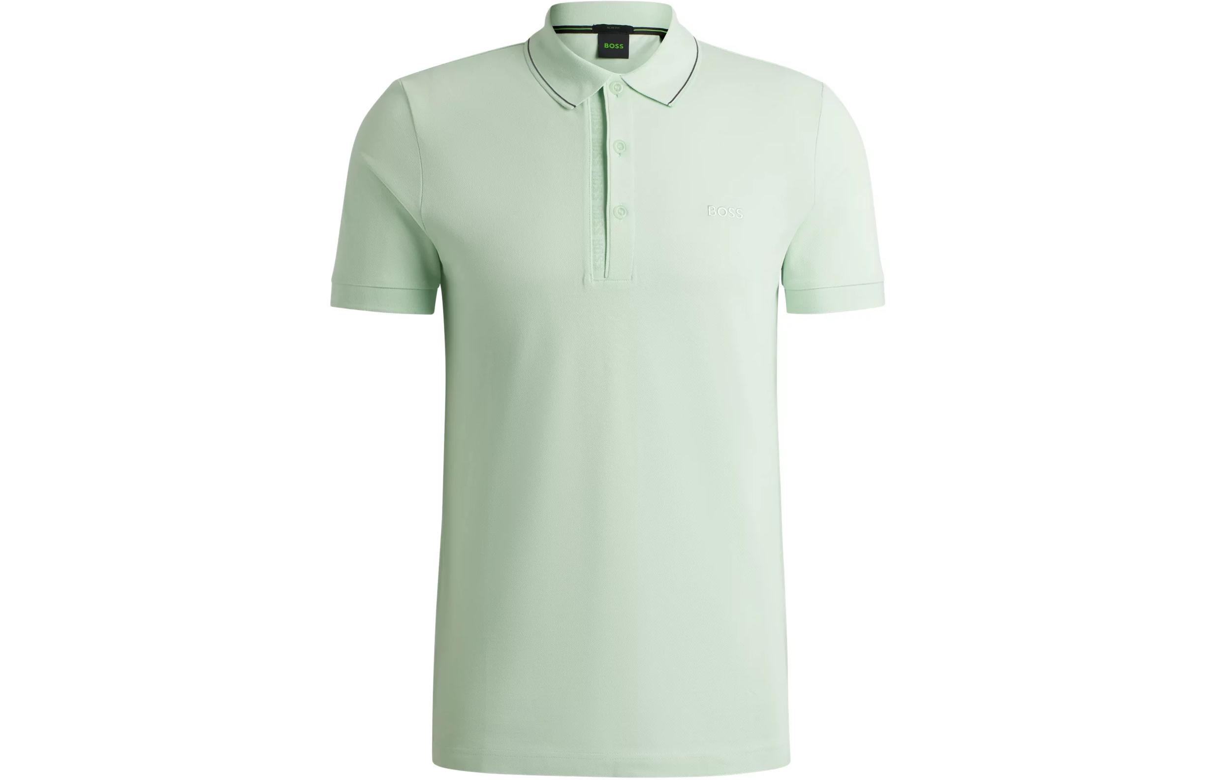 Хлопковая пике поло приталенного кроя с тоновым логотипом Мужская светло-зеленая HUGO BOSS
Хлопковая пике поло приталенного кроя с тоновым логотипом Мужская светло-зеленая HUGO BOSS