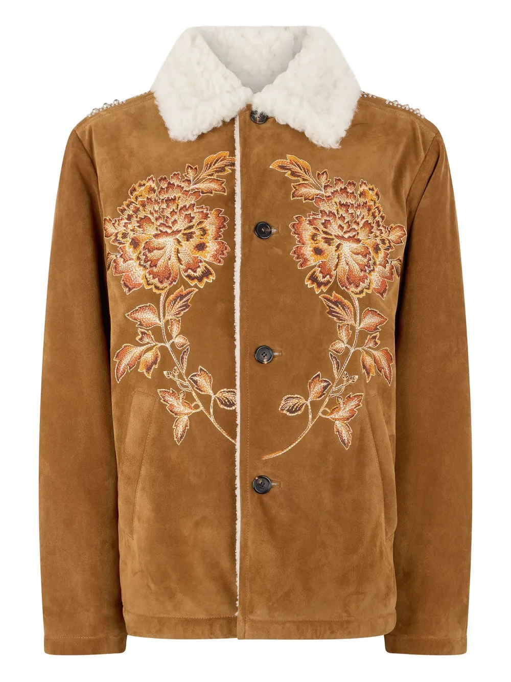 Замшевый пиджак с вышивкой Roberto Cavalli, коричневый
Замшевый пиджак с вышивкой Roberto Cavalli, коричневый