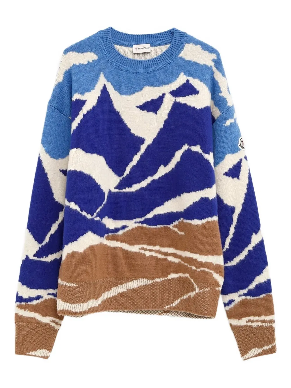 Свитер с жаккардовым узором "горы" MONCLER, синий
Свитер с жаккардовым узором "горы" MONCLER, синий