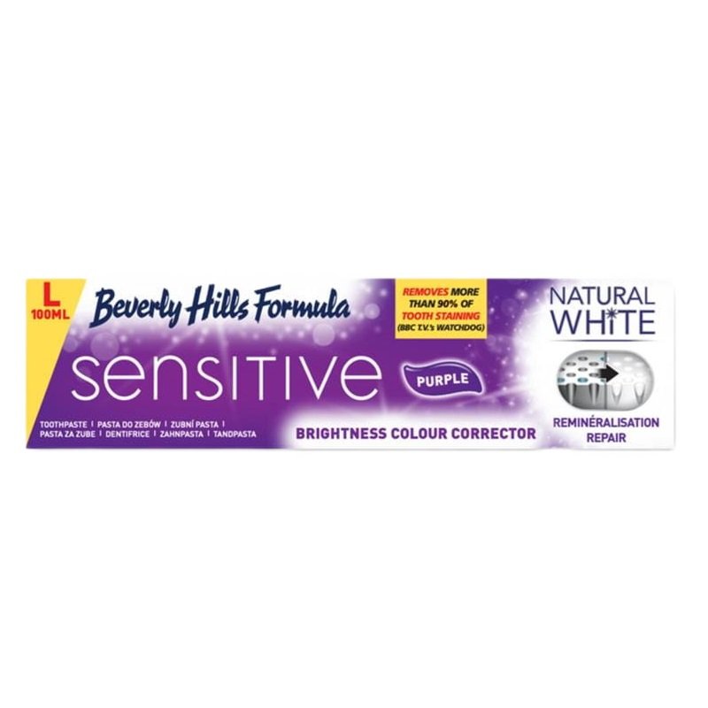 Beverly Hills, Natural White Sensitive Purple Toothpaste, отбеливающая зубная паста для гиперчувствительных зубов, 100 мл
Beverly Hills, Natural White Sensitive Purple Toothpaste, отбеливающая зубная паста для гиперчувствительных зубов, 100 мл