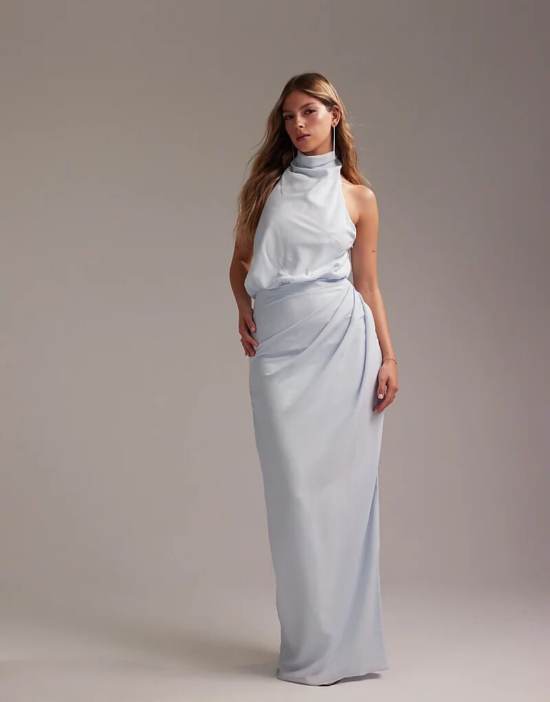 Драпированное платье-макси из крепа с лямками на шее светло-голубого цвета ASOS DESIGN
Драпированное платье-макси из крепа с лямками на шее светло-голубого цвета ASOS DESIGN