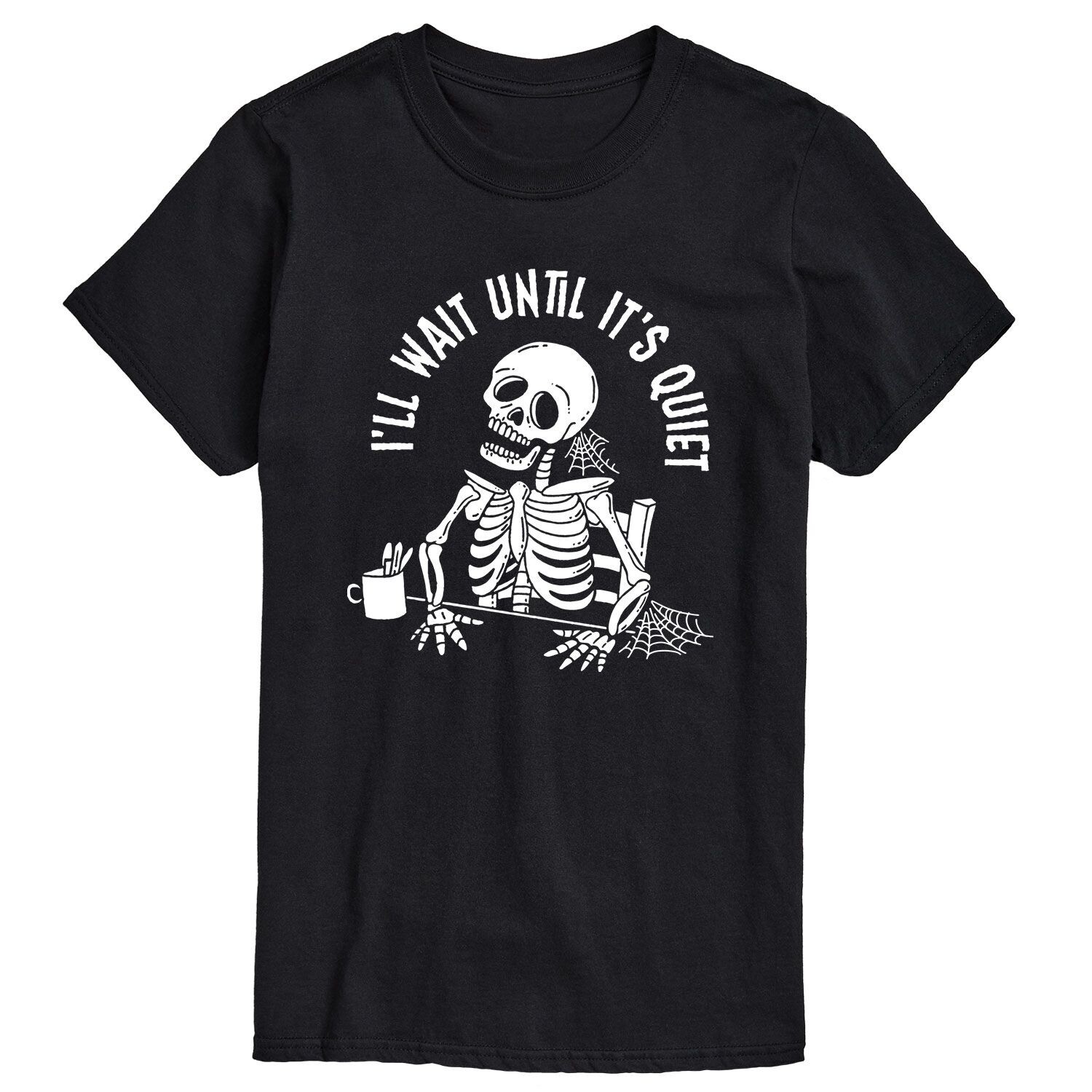 Мужская футболка «Я подожду, пока не станет тихо» Licensed Character
Мужская футболка «Я подожду, пока не станет тихо» Licensed Character