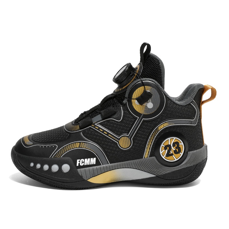 Баскетбольные кроссовки средней высоты с противоскользящей подошвой и износостойкой амортизацией для детей FCMM, черный/золотой
Баскетбольные кроссовки средней высоты с противоскользящей подошвой и износостойкой амортизацией для детей FCMM, черный/золотой