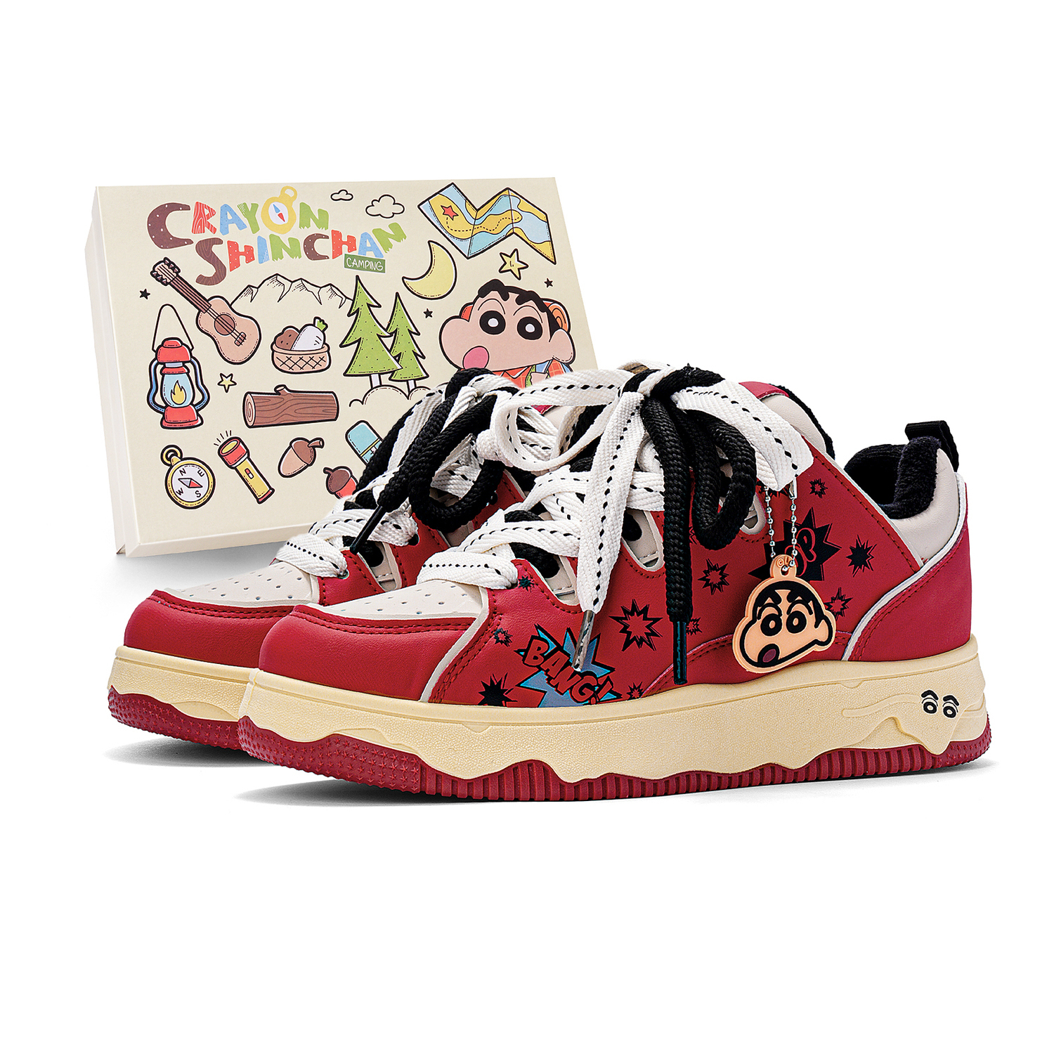 Crayon Shinchan Легкие дышащие низкие скейтерские кроссовки для увеличения роста унисекс Lucky Red (с флисовой подкладкой) — подарочный набор премиум-класса
Crayon Shinchan Легкие дышащие низкие скейтерские кроссовки для увеличения роста унисекс Lucky Red (с флисовой подкладкой) — подарочный набор премиум-класса