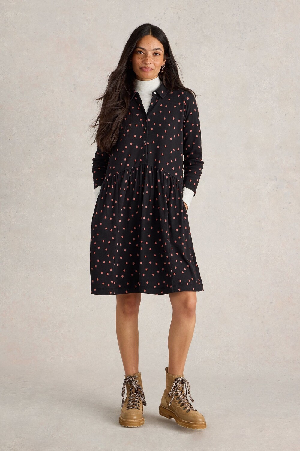 Платье рубашка из джерси в рубчик Everly White Stuff, черный
Платье рубашка из джерси в рубчик Everly White Stuff, черный