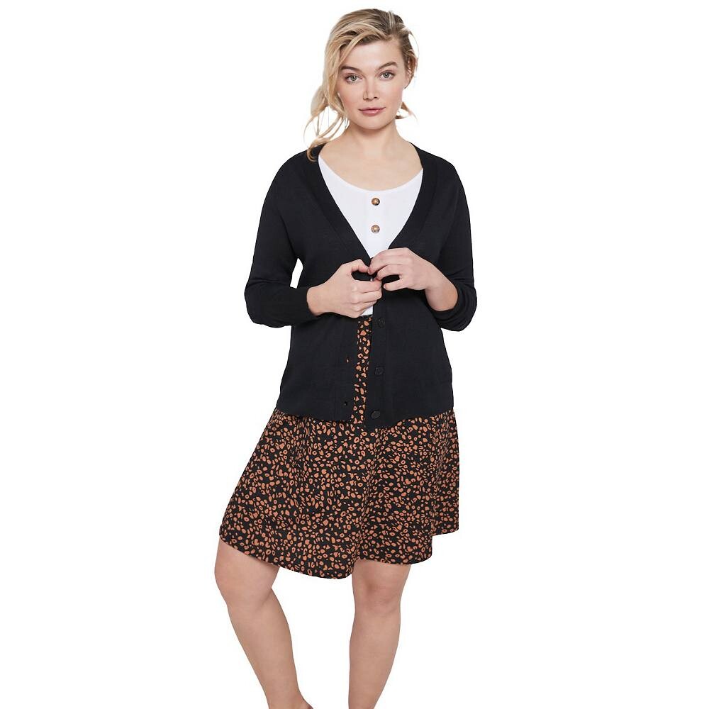 Женский свободный кардиган Ellos больших размеров, черный
Женский свободный кардиган Ellos больших размеров, черный