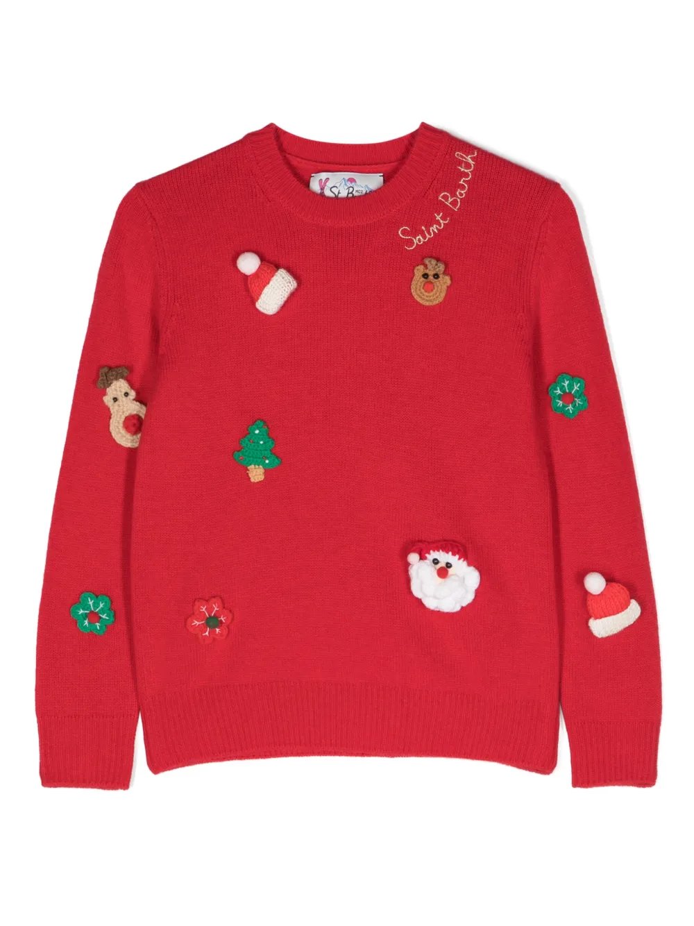 Джемпер с вышитым логотипом MC2 Saint Barth Kids, красный 
Джемпер с вышитым логотипом MC2 Saint Barth Kids, красный